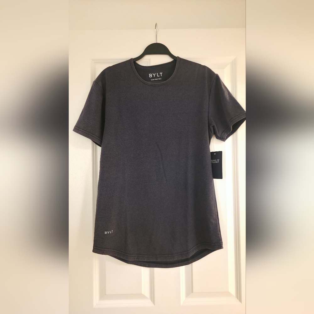 Bylt Basics Navy/Plum SS Dropcut Tee